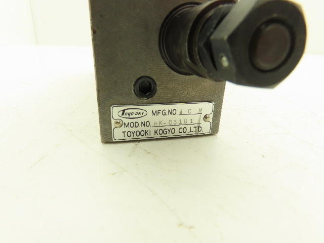 Toyo Oki HK-03101 Aluminum Sandwich Manifold Block w/Relief Valves