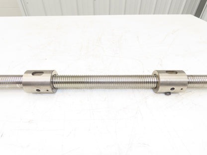 Double Nut Ball Screw 30mm Dia 4.5mm Pitch/Lead 84.5" OAL