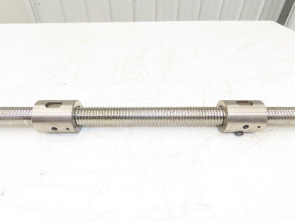 Double Nut Ball Screw 30mm Dia 4.5mm Pitch/Lead 84.5" OAL