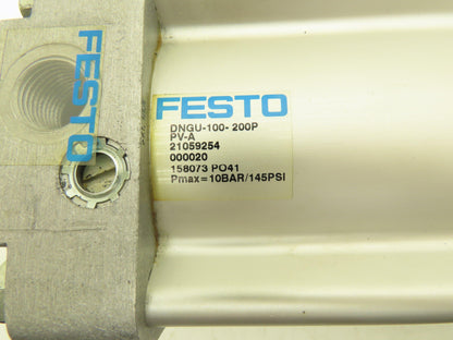 Festo DNGU-100-200PPV-A Pneumatic Air Cylinder 100mm Bore 200mm Stroke