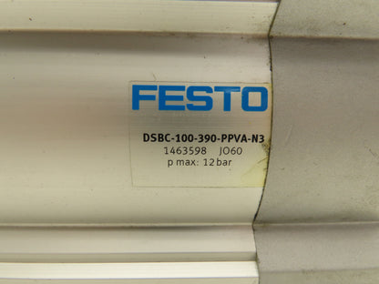 Festo DSBC-100-390-PPVA-N3 Pneumatic Air Cylinder 100mm Bore 390mm Stroke