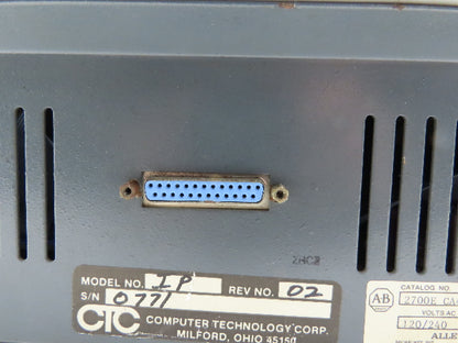 Allen Bradley 2700E CA40 HMI Push Button Control Panel Console 100-240VAC