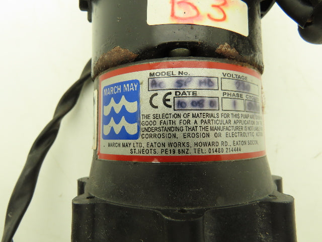 March May AC 5P MD Magnetic Centrifugal Pump 1/2 NPT 240V 1Ph 18GPM