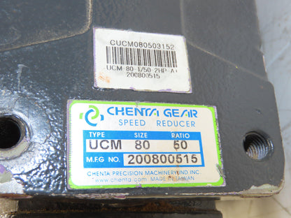 Chenta Gear UCM 80 Speed Reducer 50:1 Gearbox 2Hp 35rpm 35mm Hollow Shaft IEC 90