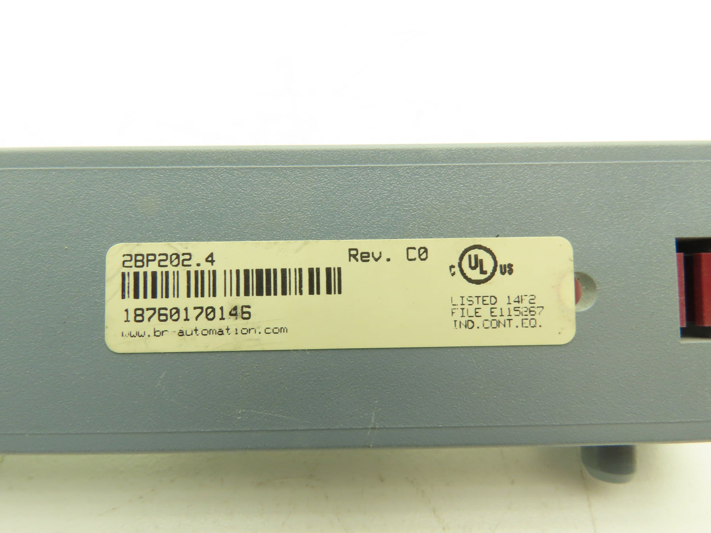 B&R 2BP200.4 PLC Mount Backplane Assembly Single Slot REV CO