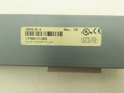 B&R 2BP210.4 PLC Mount Backplane Assembly Single Slot REV CO Lot of 2
