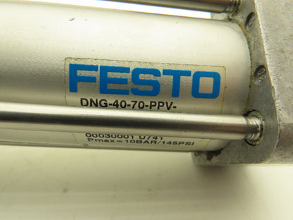 Festo DNG-40-70-PPV-A Pneumatic Air Cylinder 40mm Bore 70mm Stroke 145psi