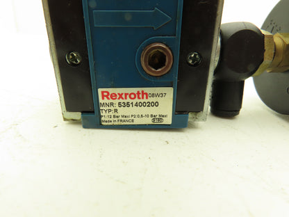 Rexroth 5351400200 Pneumatic Air Pressure Regulator 85 psi 2" Gauge 1/4" NPT