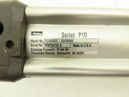 Parker P1D4S050MC-0300NNNNN Pneumatic Air Cylinder 50mm Bore 300mm Stroke 145psi