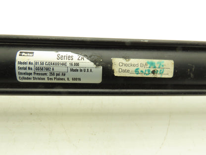 Parker CJ2AKUS14AC Pneumatic Air Cylinder 1.5" Bore 16" Stroke 250psi