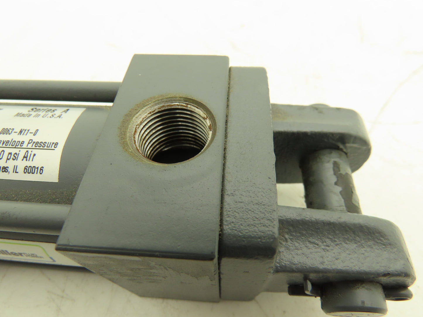 Miller 86B1N Pneumatic Air Cylinder 1.5" Bore 1" Stroke Double Acting 250psi