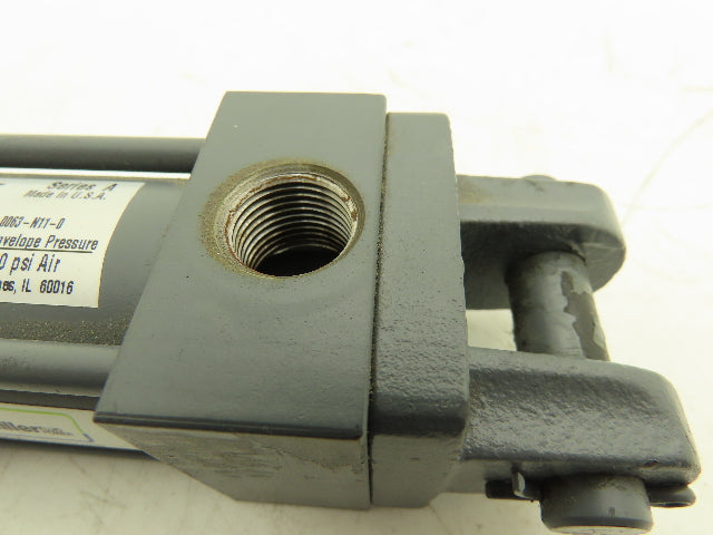 Miller 86B1N Pneumatic Air Cylinder 1.5" Bore 1" Stroke Double Acting 250psi