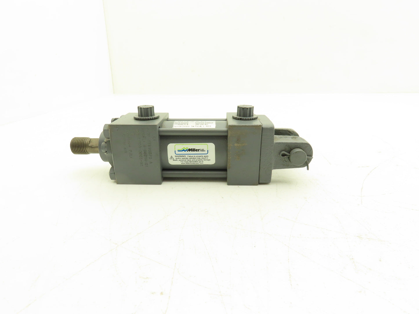 Miller 86B1N Pneumatic Air Cylinder 1.5" Bore 1" Stroke Double Acting 250psi
