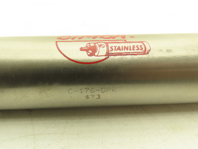 Bimba C-176-DPK Pneumatic Cylinder 1-1/2" Bore 6" Stroke 250psi Double Acting