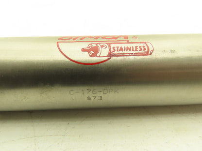 Bimba C-176-DPK Pneumatic Cylinder 1-1/2" Bore 6" Stroke 250psi Double Acting