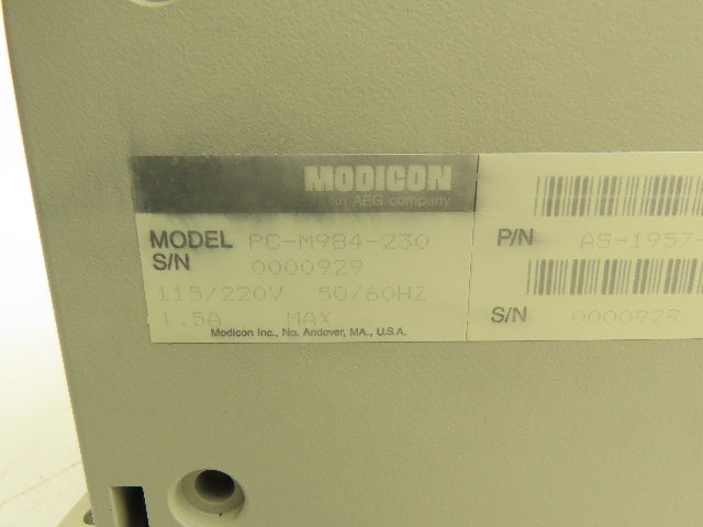 Modicon PC-M984-230 Programmable Controller Module Micro 984 115/220VAC 1/.5A