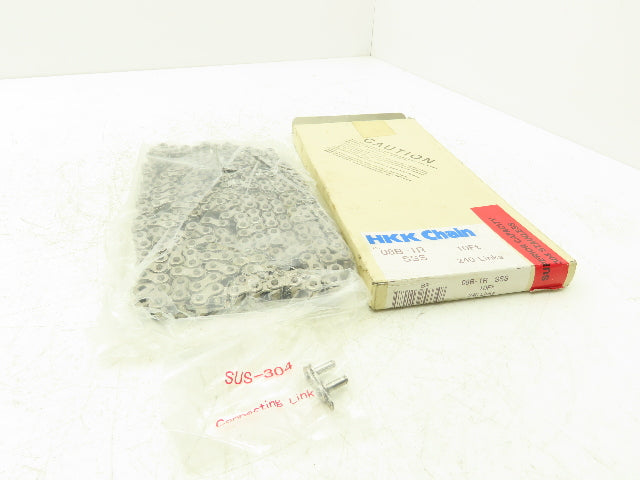 HHK 08B-1R-SSS Roller Chain Single Strand 304 Stainless 10 Ft 240 Links