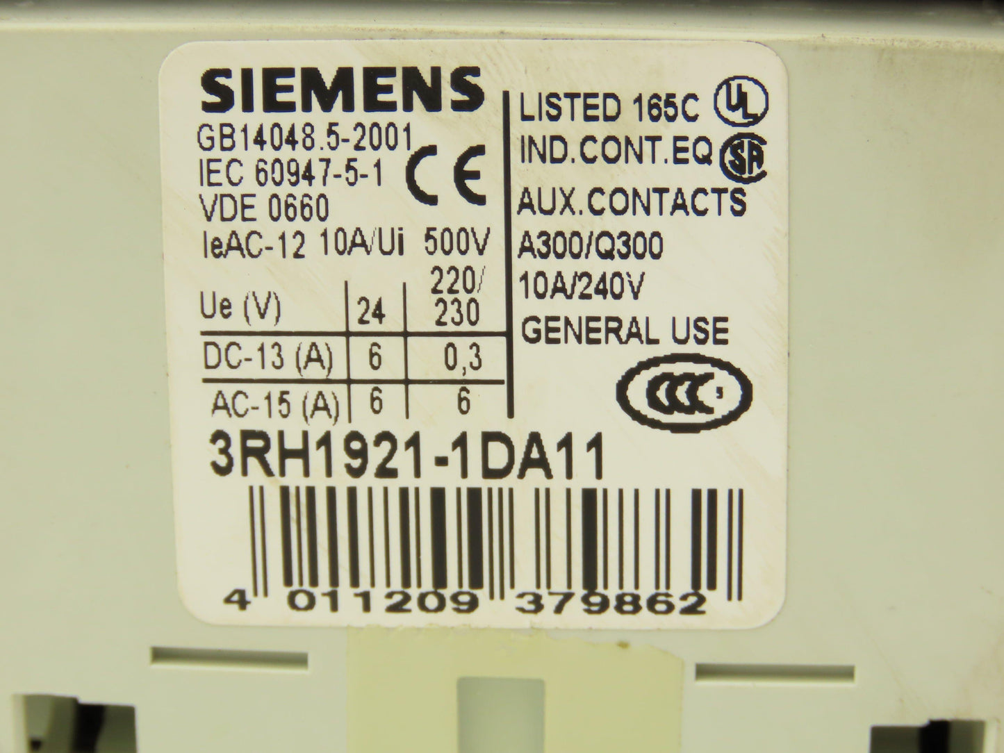 Siemens 3RT1056-6AP36 Motor Starter Contactor 200Hp 575V 195A Coil 240V AC/DC