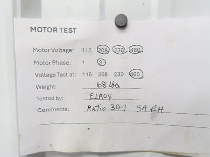 Hytrol 5AC-30-1-RH Conveyor Drive Gearmotor 30:1 Reducer .75Hp 460V 56C 58rpm