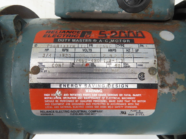 Hytrol 5AC-30-1-RH Conveyor Drive Gearmotor 30:1 Reducer .75Hp 460V 56C 58rpm