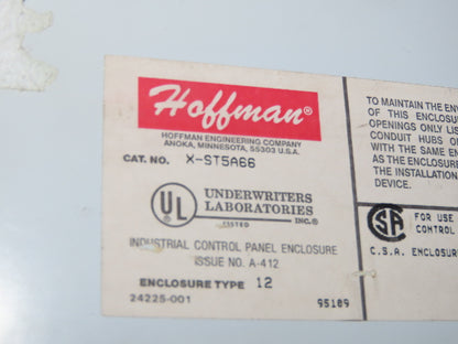 Hoffman X-ST5A66 Concept HMI Computer Workstation Electrical Enclosure Pedestal