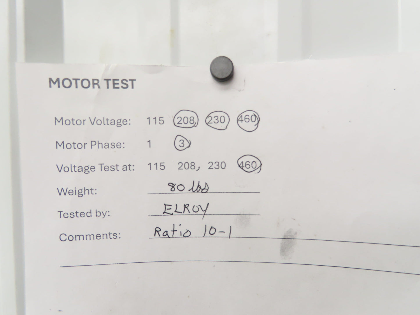 Hytrol 4AC-10-1-RH Conveyor Gearmotor w/Brake 10:1 Reducer 1Hp 460V 56C 175rpm