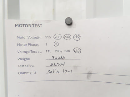 Hytrol 4AC-10-1-RH Conveyor Gearmotor w/Brake 10:1 Reducer 1Hp 460V 56C 175rpm