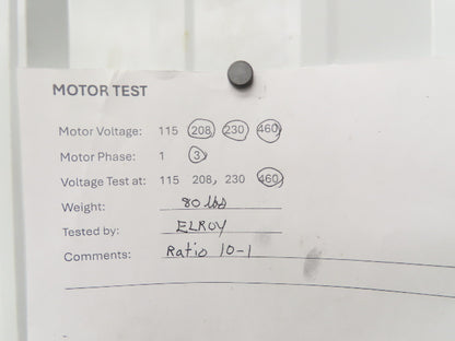 Hytrol 4AC-10-1-RH Conveyor Gearmotor w/Brake 10:1 Reducer 1Hp 460V 56C 175rpm