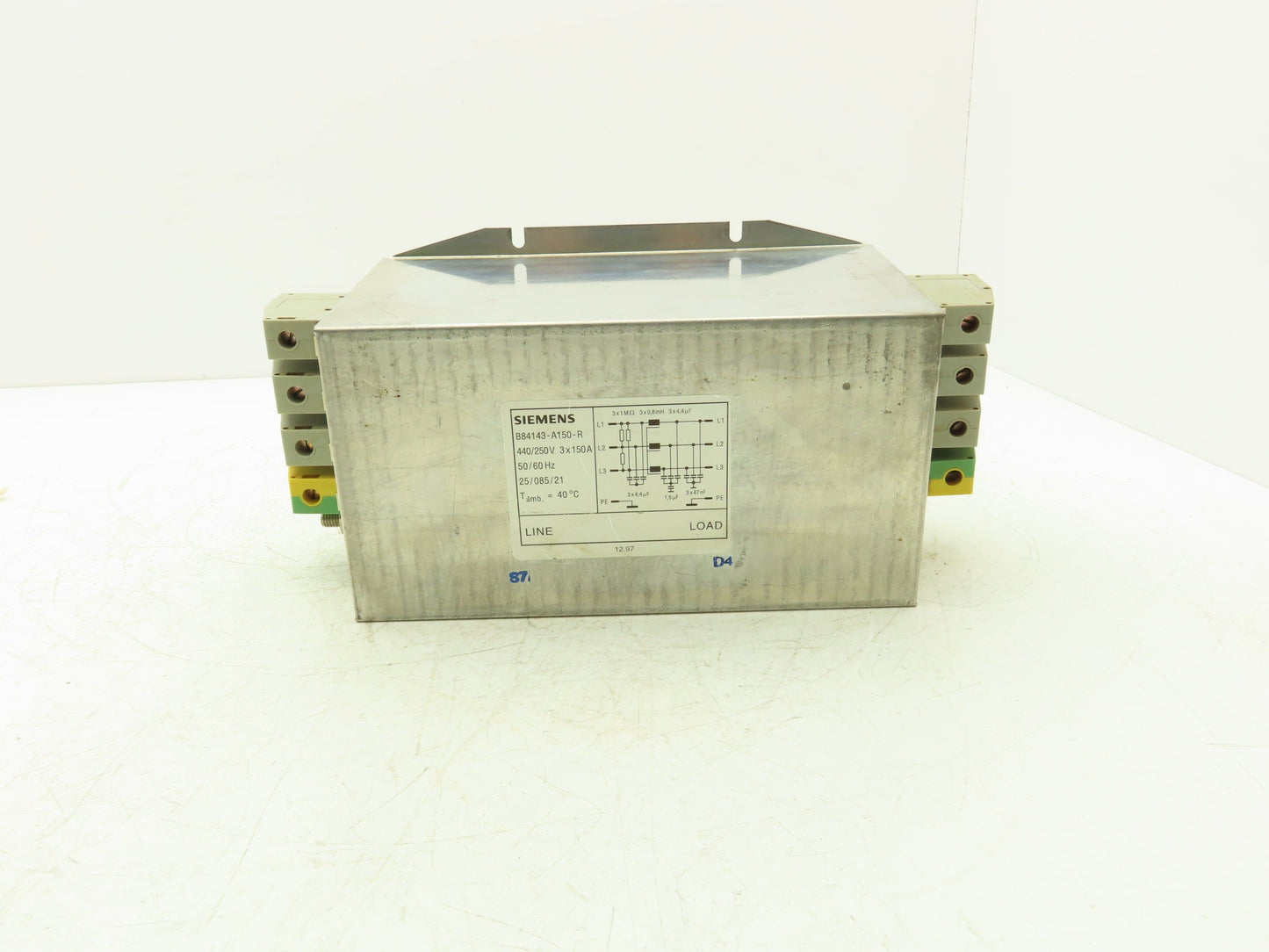 Siemens B84143-A150-R Line Filter 3x150A 440/250V 3Ph 6AWG