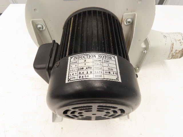 DM-400 10" Centrifugal Fan Blower 1Hp 3450rpm 230/460V 3Ph 4"x 4" Inlet/Outlet