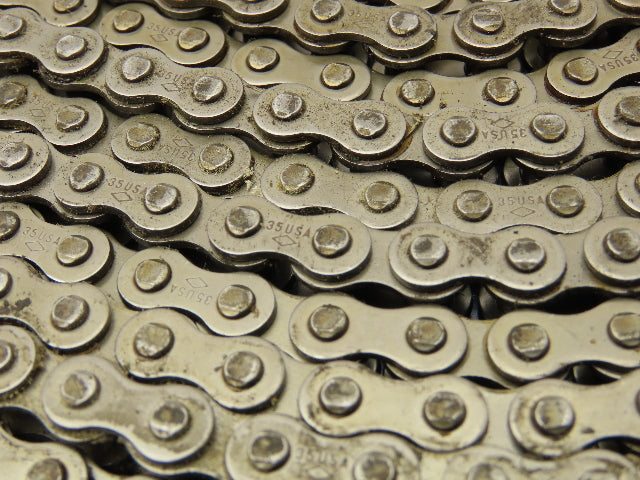 Diamond #35 Double Roller Chain Riveted 0.375" Pitch 49 Ft Length