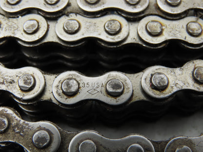 Diamond #35 Double Roller Chain Riveted 0.375" Pitch 49 Ft Length