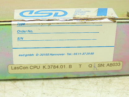 ESD Electronics K.3784.01 LasCon CPU Rack-Mount Laser Controller Ver 2.54