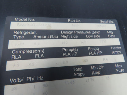 Affinity 9400 Laser Cutting Chiller Recirculating Pump 208/230V 1Ph Water Cooler