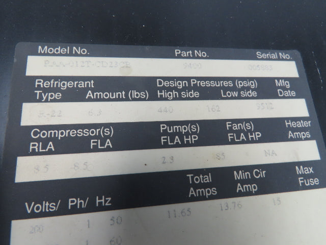 Affinity 9400 Laser Cutting Chiller Recirculating Pump 208/230V 1Ph Water Cooler