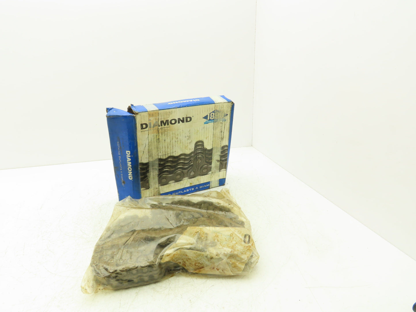 Diamond #50 Double Roller Chain Riveted 0.500 Pitch 10' Box & Master Link