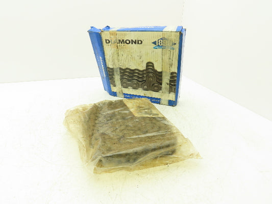 Diamond #50 Double Roller Chain Riveted 0.500 Pitch 10' Box & Master Link