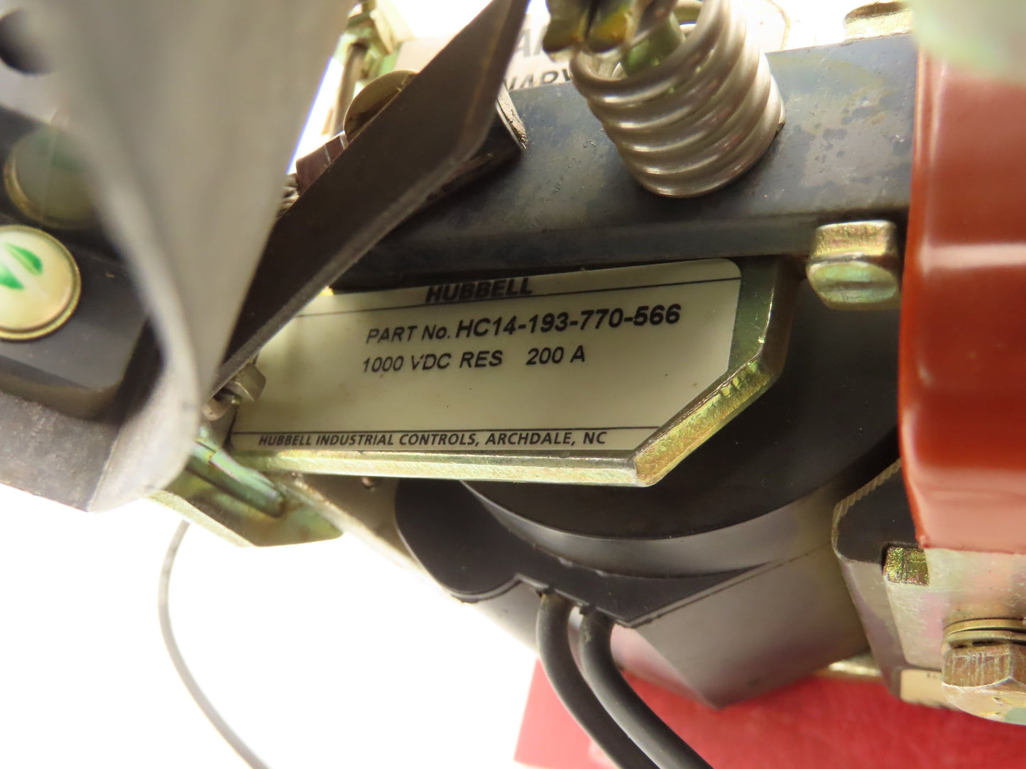 Hubbell HC14-193-770-566 DC Contactor 1000VDC 200A Interlock Relay 125VDC Coil