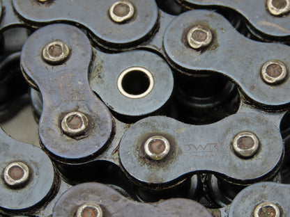 JWIS Double Strand Metric Roller Chain Riveted 0.625 Pitch 10' Length