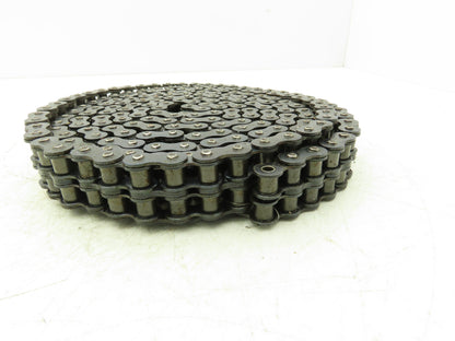 JWIS Double Strand Metric Roller Chain Riveted 0.625 Pitch 10' Length