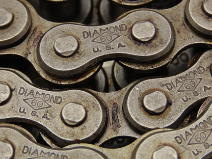 Diamond #60 Double Roller Chain Riveted 0.750 Pitch 7 Ft Length