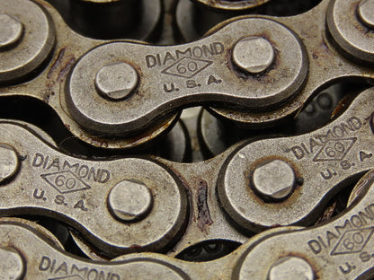 Diamond #60 Double Roller Chain Riveted 0.750 Pitch 7 Ft Length