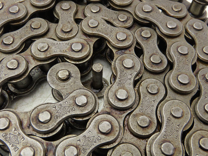 Diamond #60 Double Roller Chain Riveted 0.750 Pitch 7 Ft Length
