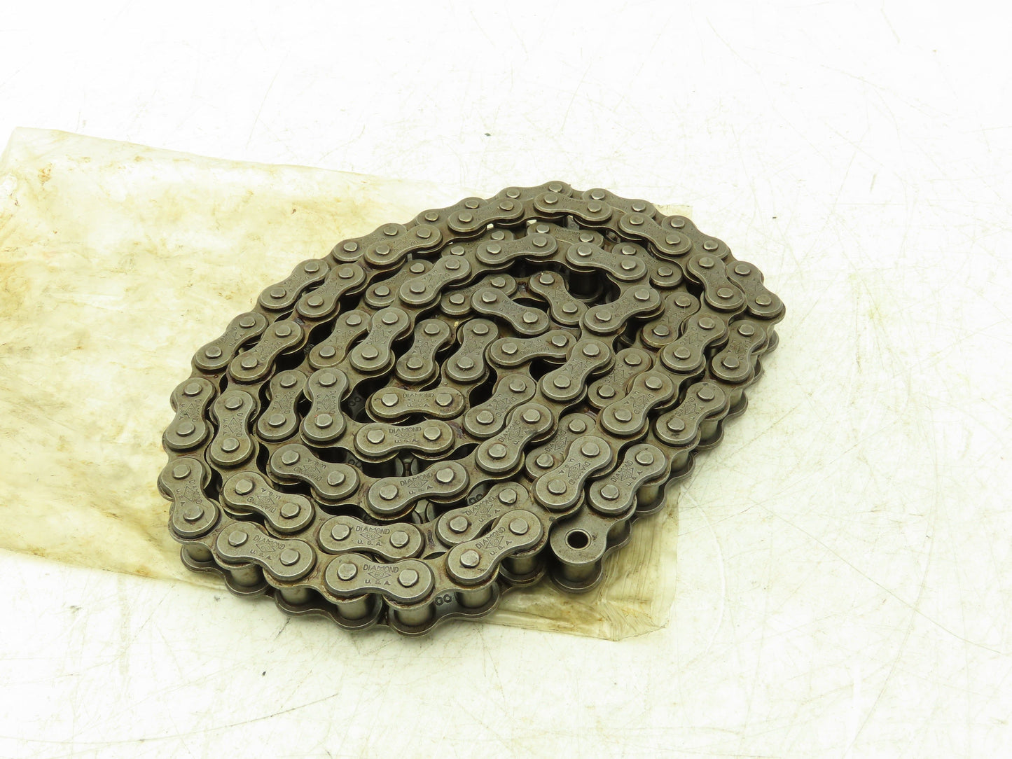 Diamond #60 Double Roller Chain Riveted 0.750 Pitch 7 Ft Length