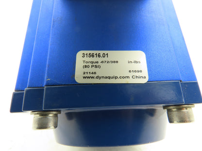 DynaQuip 315616.01 Pneumatic Actuated 2" CF8M Stainless Ball Valve
