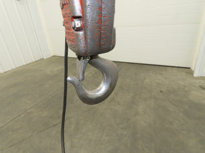 CM Lodestar RRT 3 Ton Electric Chain Hoist 11 FPM 14' Lift Motor Driven Trolley