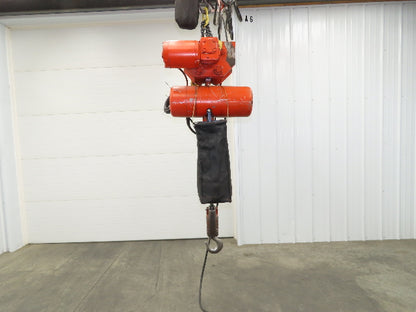 CM Lodestar RRT 3 Ton Electric Chain Hoist 11 FPM 14' Lift Motor Driven Trolley