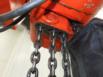 CM Lodestar RRT 3 Ton Electric Chain Hoist 11 FPM 14' Lift Motor Driven Trolley