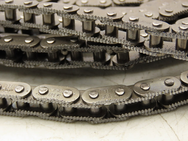 Daido Kogyo DID35F Sharp Top Conveying Roller Chain #35 Serrated 10' Lot of 6