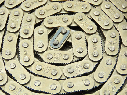 Daido Kogyo DID35F Sharp Top Conveying Roller Chain #35 Serrated 10' Lot of 6
